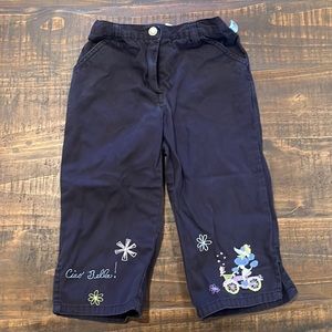 Gymboree blue pants with leg design